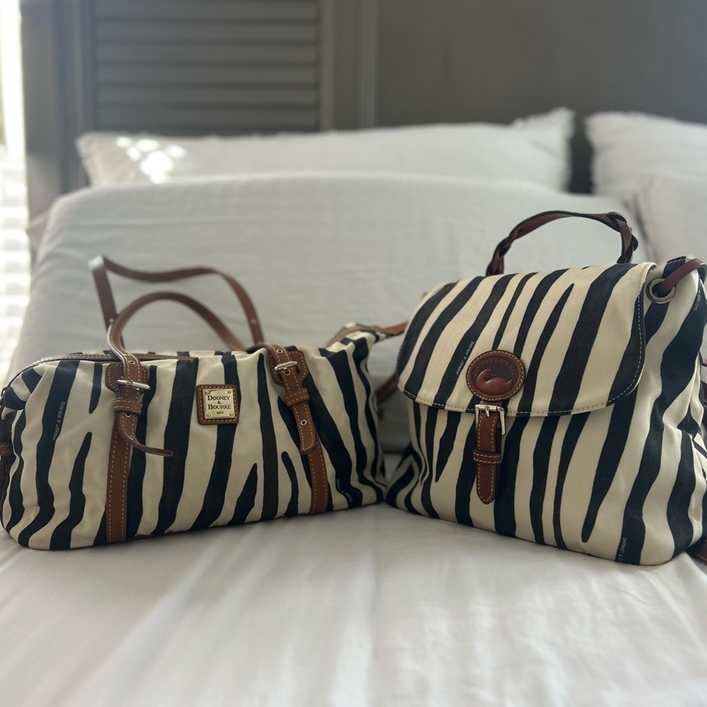 Dooney & Bourke Black and White Zebra Satchels